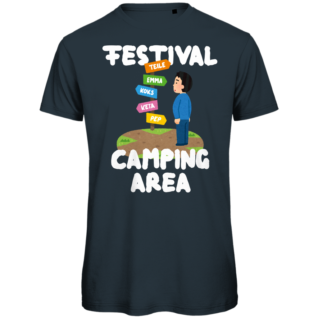 Festival Camping Area Wegweiser T-Shirt Unisex
