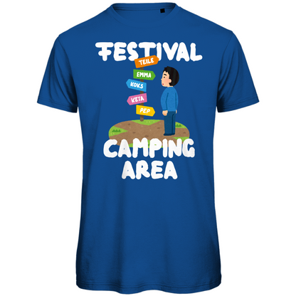 Festival Camping Area Wegweiser T-Shirt Unisex