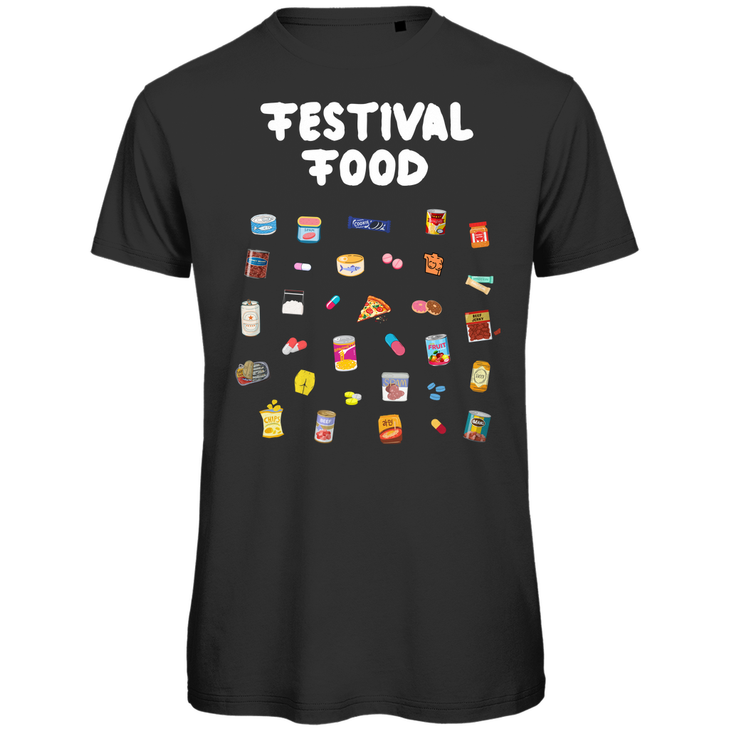 Festival Food Snacks Cans List T-Shirt Unisex