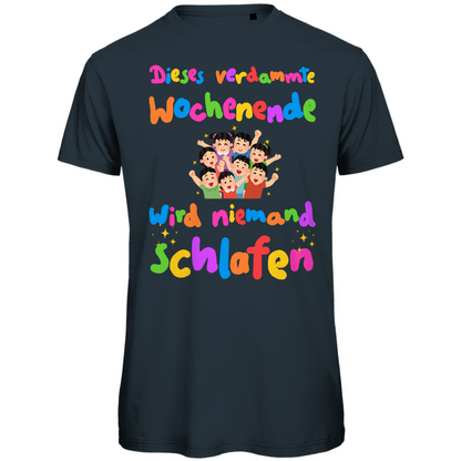 Kids wochenende schlafen Festival T-Shirt Unisex