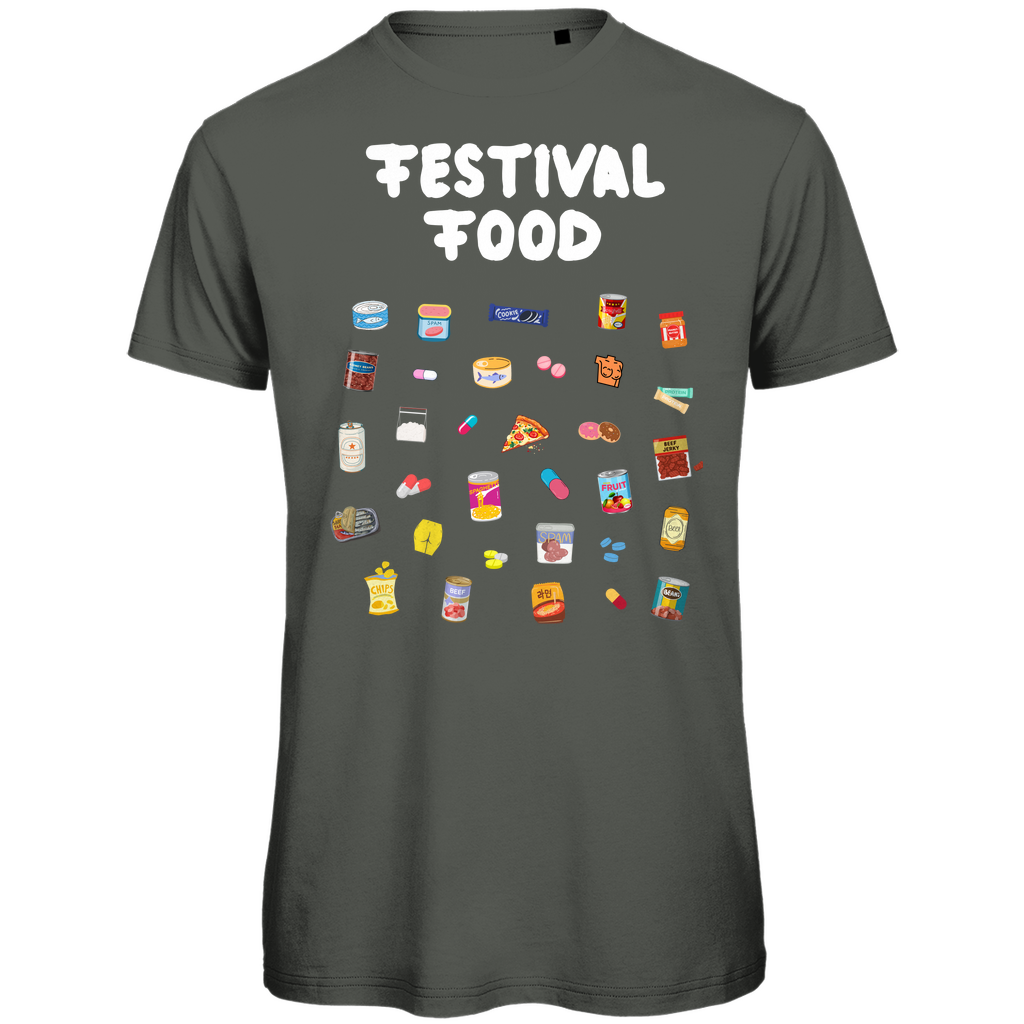 Festival Food Snacks Cans List T-Shirt Unisex